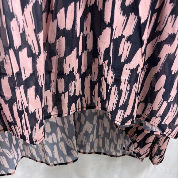 Anrabess Maxi Sundress M Navy Pink Flowy Spaghetti Strap Beach Dress - Picture 3 of 6